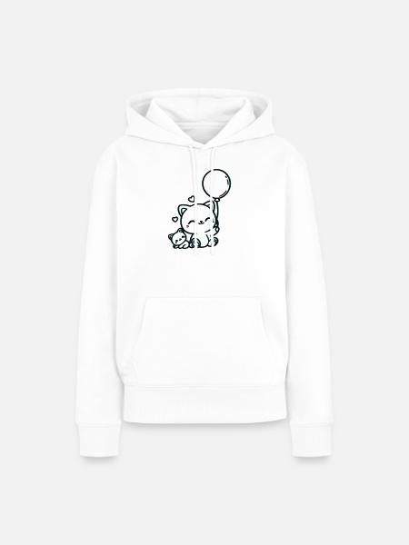 Katzen - Frauen Premium Bio Hoodie - Weiß