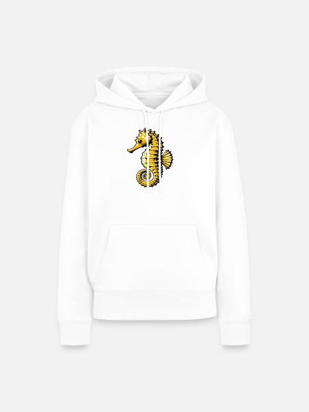 Seepferdchen - Frauen Premium Bio Hoodie - Weiß