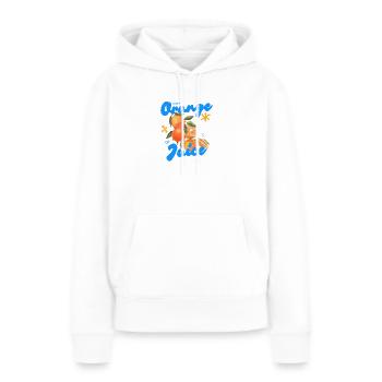Jus d'orange - Sweat à capuche Premium bio Femme - blanc - Devant - Julia (174cm)