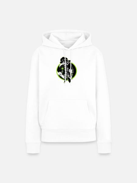 Rabe - Frauen Premium Bio Hoodie - Weiß