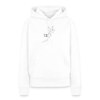 I choose peace - Women’s Premium Organic Hoodie - white - Front - Julia (174cm)