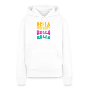 Bella Bella Dreifarbige Schrift - Frauen Premium Bio Hoodie - Weiß - Vorne - Julia (174cm)