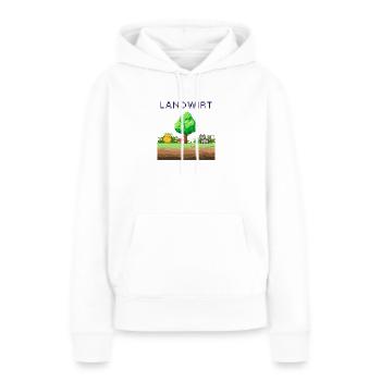 Farmer Pixel World Scène rurale - Sweat à capuche Premium bio Femme - blanc - Devant - Julia (174cm)