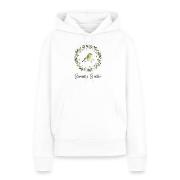 Observateur de sérénité - Sweat à capuche Premium bio Femme - blanc - Devant - Julia (174cm)