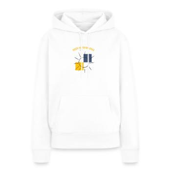Sun is shining - let´s go outside - Frauen Premium Bio Hoodie - Weiß - Vorne - Julia (174cm)