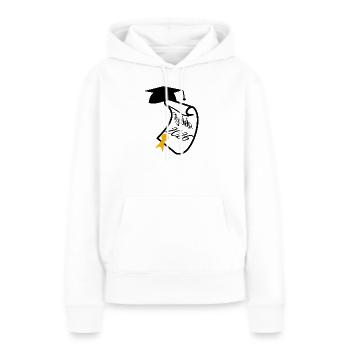Baccalauréat 2026 - Sweat à capuche Premium bio Femme - blanc - Devant - Julia (174cm)