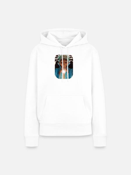 Alte Leuchtende Weisheit - Frauen Premium Bio Hoodie - Weiß