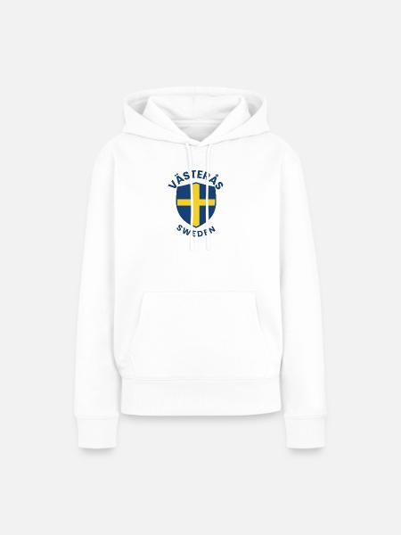 Västerås Sköld in Schweden - Frauen Premium Bio Hoodie - Weiß