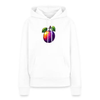 Prune - Sweat à capuche Premium bio Femme - blanc - Devant - Julia (174cm)
