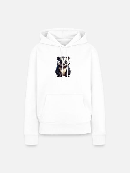 Dachs - Frauen Premium Bio Hoodie - Weiß
