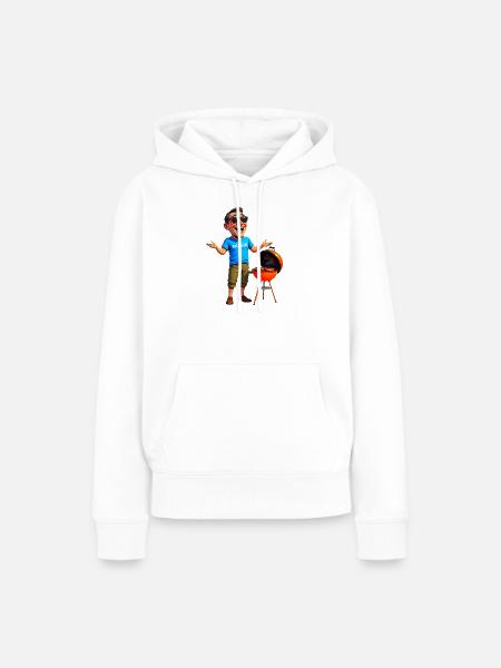 Einladung zum Grillen - Frauen Premium Bio Hoodie - Weiß