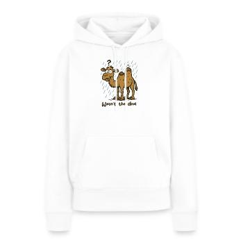 Ce n’était pas l’accord - Sweat à capuche Premium bio Femme - blanc - Devant - Julia (174cm)