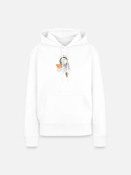 Neuanfang: begin again - Frauen Premium Bio Hoodie - Weiß