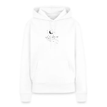 Sorcellerie - Sweat à capuche Premium bio Femme - blanc - Devant - Julia (174cm)