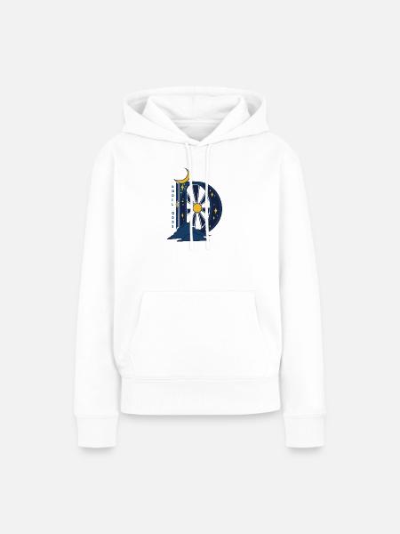 Moon Heart - Frauen Premium Bio Hoodie - Weiß