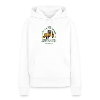 Finnischer Bauernhof-Legendentraktor - Frauen Premium Bio Hoodie - Weiß - Vorne - Julia (174cm)