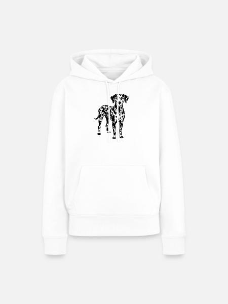 Dalmatiner - Frauen Premium Bio Hoodie - Weiß