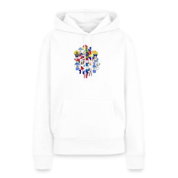 Lateinamerikanischer Widerstand - Frauen Premium Bio Hoodie - Weiß - Vorne - Julia (174cm)