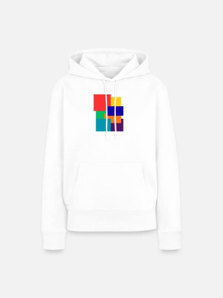 Fette geometrische Blöcke - Frauen Premium Bio Hoodie - Weiß