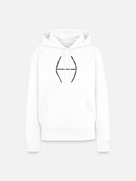 Sternzeichen Fische handgezeichnet - Frauen Premium Bio Hoodie - Weiß