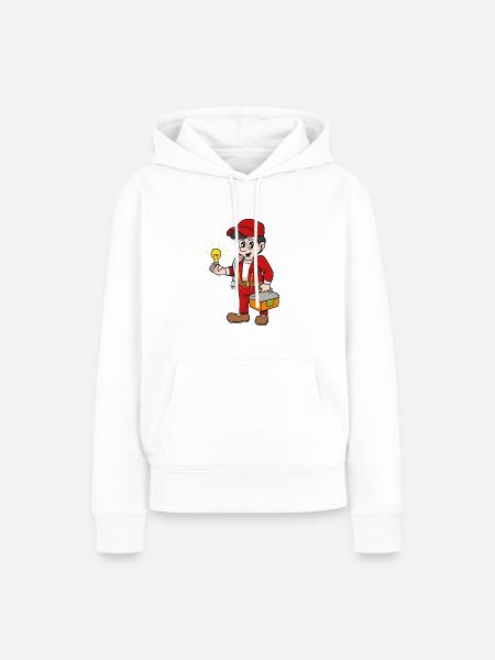 Elektriker - Frauen Premium Bio Hoodie - Weiß