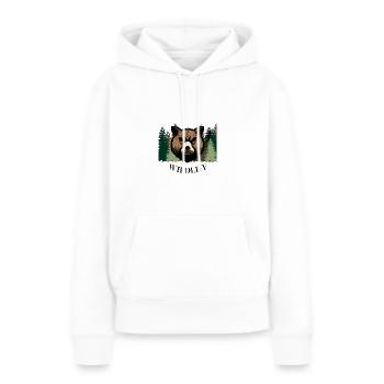 T-shirt Animal Wildlife - Sweat à capuche Premium bio Femme - blanc - Devant - Julia (174cm)