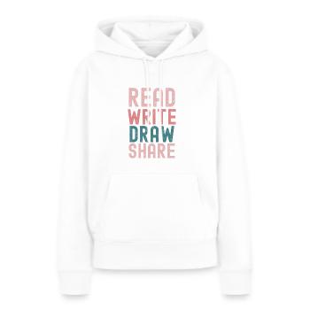 Title: Creative Inspiration in Four Words - Women’s Premium Organic Hoodie - white - Front - Julia (174cm)