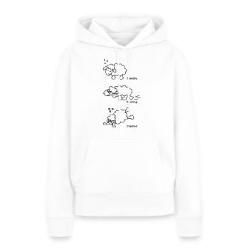 Schaf Standby Running Crashed - Frauen Premium Bio Hoodie - Weiß - Vorne - Julia (174cm)