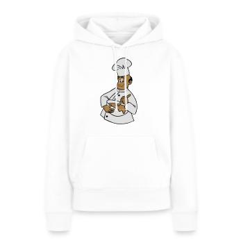 kochen kochmütze rühren - Frauen Premium Bio Hoodie - Weiß - Vorne - Julia (174cm)