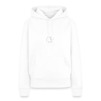 minimalistisches Design always & forever (rosa) - Frauen Premium Bio Hoodie - Weiß - Vorne - Julia (174cm)