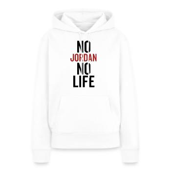 Pas de Jordanie Pas de vie - Sweat à capuche Premium bio Femme - blanc - Devant - Julia (174cm)