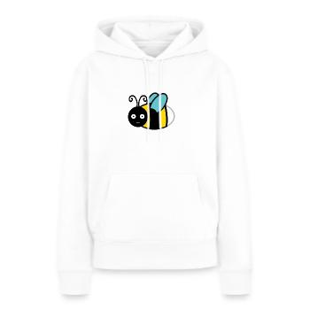 Doux bourdon - Sweat à capuche Premium bio Femme - blanc - Devant - Julia (174cm)