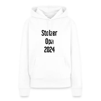 Stolzer Opa 2024 – Perfekt für frischgebackene Opa - Frauen Premium Bio Hoodie - Weiß - Vorne - Julia (174cm)