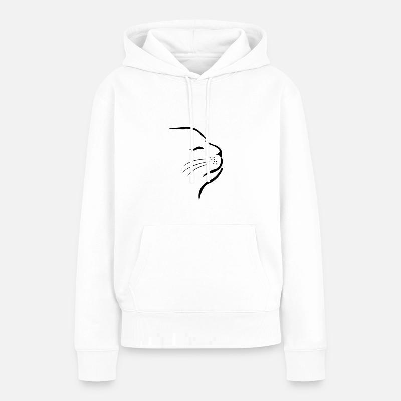 Chats Chats - Sweat à capuche Premium bio Femme - blanc