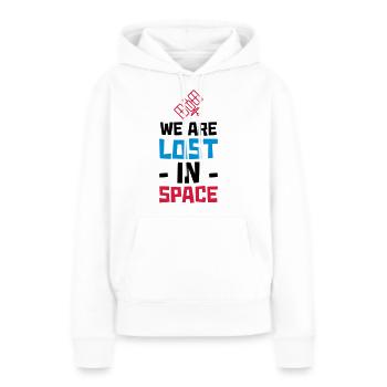 WE ARE LOST IN SPACE - SATELLITE - Women’s Premium Organic Hoodie - white - Front - Julia (174cm)