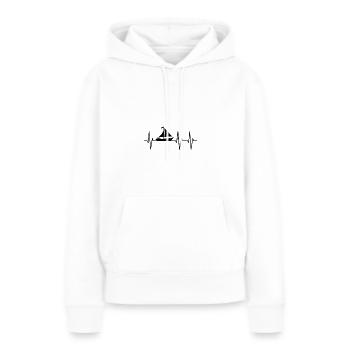 Segelboot Heartbeat Segelboot Segelboot - Frauen Premium Bio Hoodie - Weiß - Vorne - Julia (174cm)