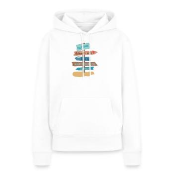 Urlaub - Frauen Premium Bio Hoodie - Weiß - Vorne - Julia (174cm)