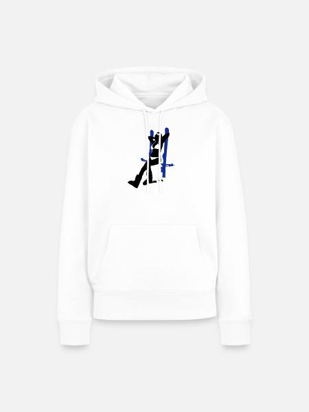 ski girl - Frauen Premium Bio Hoodie - Weiß