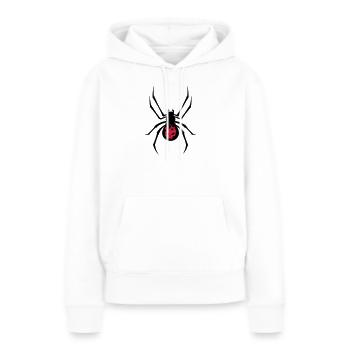 Une araignée noire avec le crâne rouge - Sweat à capuche Premium bio Femme - blanc - Devant - Julia (174cm)