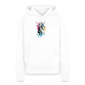 pulvérisateur de motifs de street art cool dans le style graffiti - Sweat à capuche Premium bio Femme - blanc - Devant - Julia (174cm)