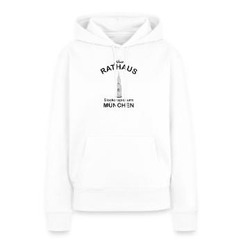 München Glockenspielturm Neues Rathaus - Frauen Premium Bio Hoodie - Weiß - Vorne - Julia (174cm)