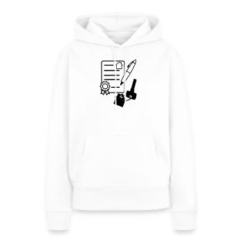 Contrat de maison signer l’achat de loyer - Sweat à capuche Premium bio Femme - blanc - Devant - Julia (174cm)