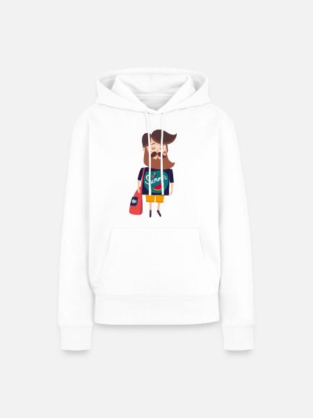 Sommer - Frauen Premium Bio Hoodie - Weiß
