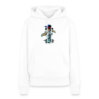 Sauteur - Sweat à capuche Premium bio Femme - blanc - Devant - Julia (174cm)