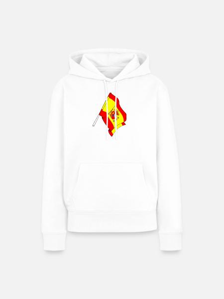 Flagge von Spanien - Frauen Premium Bio Hoodie - Weiß