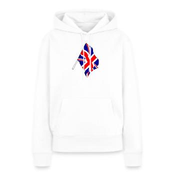 Flagge Großbritannien - Frauen Premium Bio Hoodie - Weiß - Vorne - Julia (174cm)