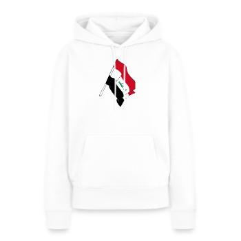 Drapeau de l’Irak - Sweat à capuche Premium bio Femme - blanc - Devant - Julia (174cm)