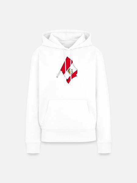 Flagge Peru - Frauen Premium Bio Hoodie - Weiß