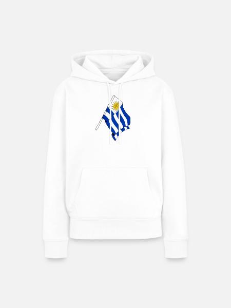 Flagge von Uruguay - Frauen Premium Bio Hoodie - Weiß