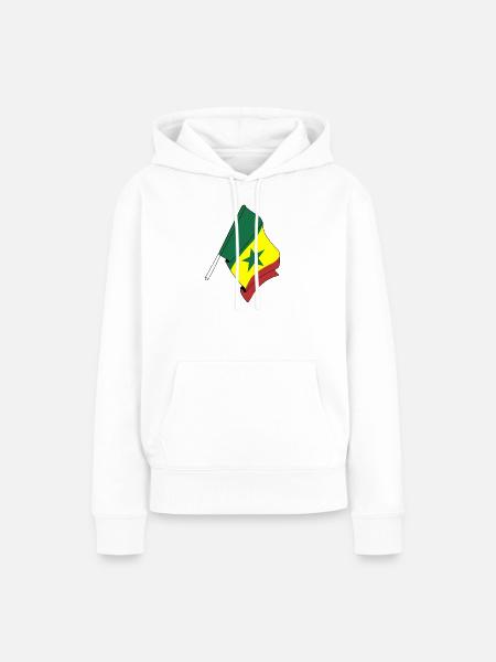 Flagge von Senegal - Frauen Premium Bio Hoodie - Weiß